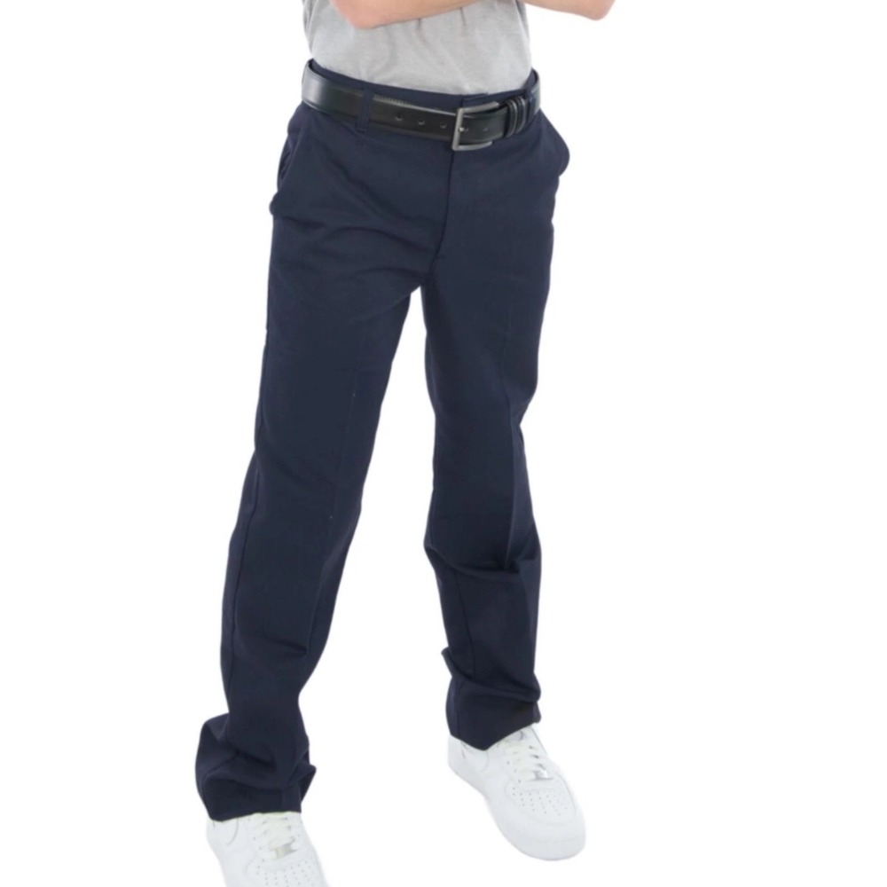 Tom Sawyer Boys Navy Blue Twill School Uniform Pants Adjustable Waist Size 8 New